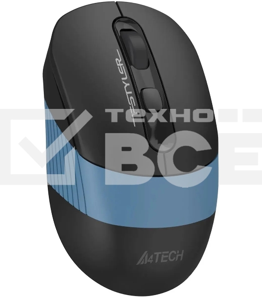Мышь беспроводная A4Tech Fstyler FB10CS черный/синий, 2000 dpi, радиоканал, Bluetooth, USB, кнопки - 4