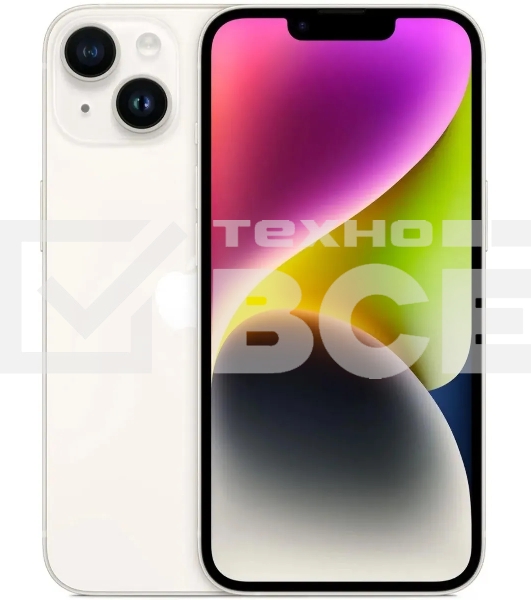 Смартфон Apple iPhone 14, 6/128Gb, белый