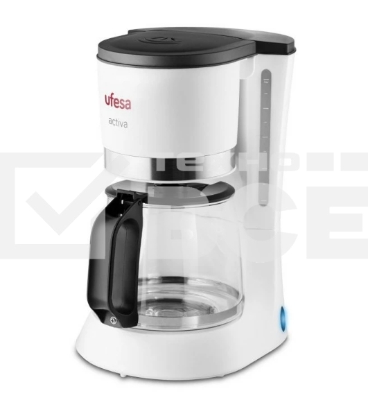 Кофеварка капельная Ufesa CG7123 ACTIVA белый, исп. кофе - молотый, 1.5 л, 800 Вт.