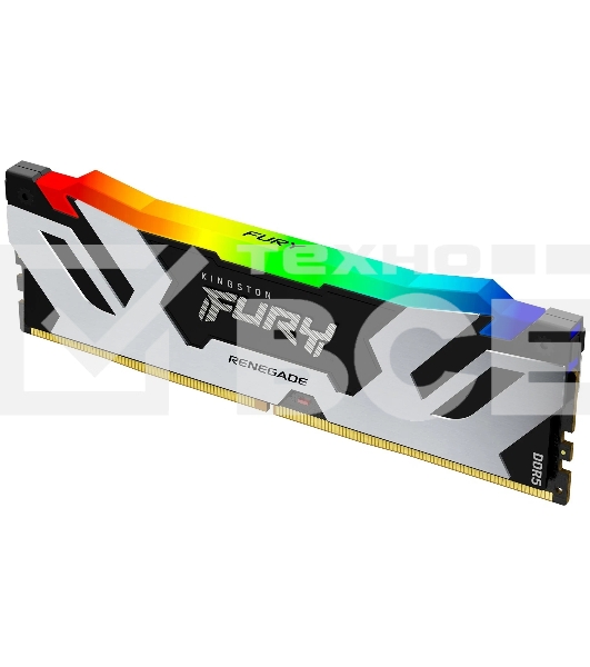 Оперативная память Kingston Fury Renegade, DDR5, 16GB (1x16GB), 7200MHz, CL38, радиатор, RGB, черный