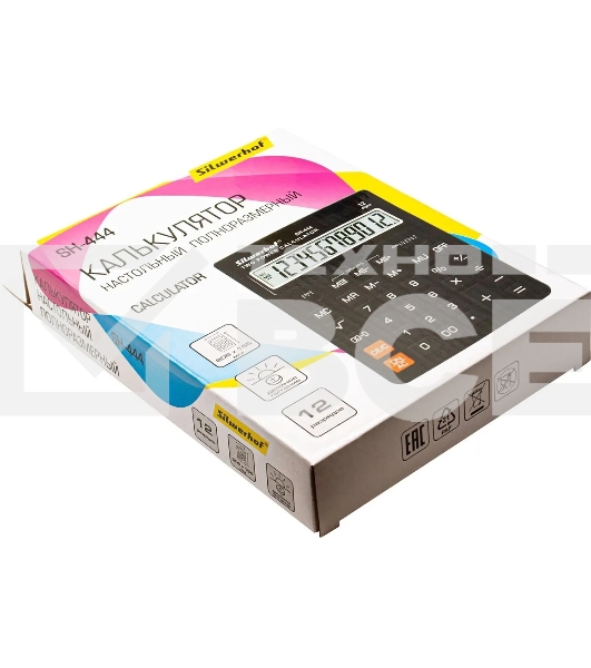 Калькулятор настольный Silwerhof SH-444 черный 12-разр.