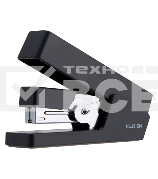 Степлер Deli ENS081BLACK Nusign 24/6 26/6 (25листов) черный 100скоб коробка