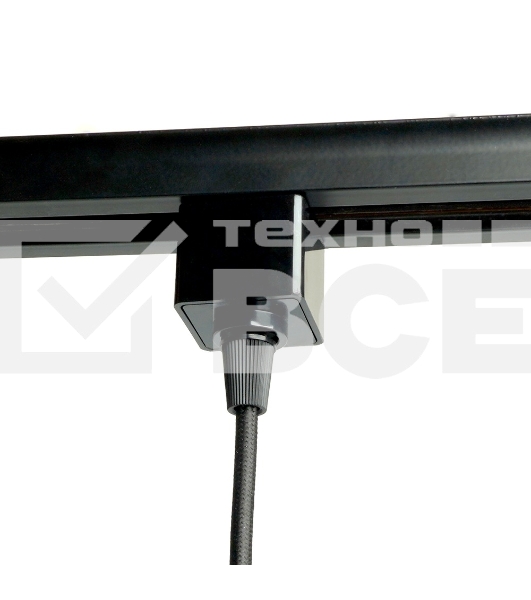 Светильник трековый на шинопровод Feron AL196 ДПО GU10 без лампы на подвесе черный