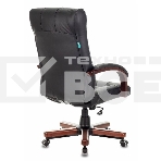 Кресло руководителя Бюрократ KB-10WALNUT/B/LEATH черный, кожа, крестовина дерево, фото11