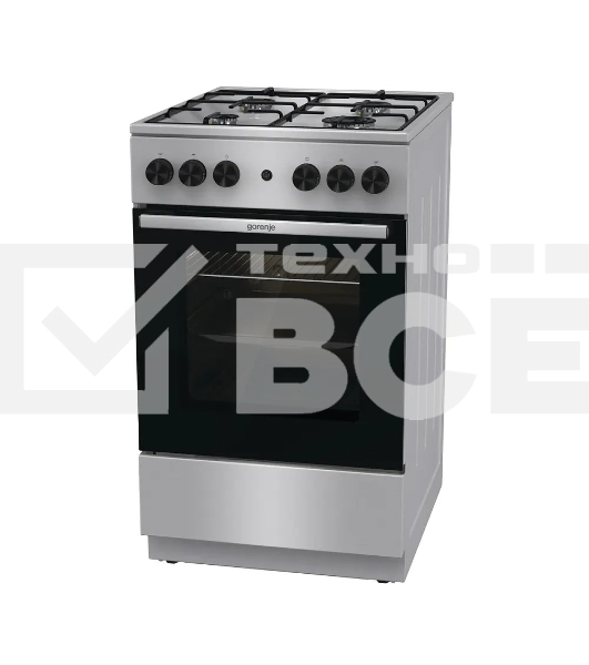 Плита газовая Gorenje GGI5A21XJ серебристый, конфорок 4 газовых, духовка 61 л, 50 см x 85 см x 59.4 см