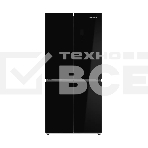 Холодильник Kuppersberg NFFD 186 BG черное стекло трехкамерный 303/172л морозилка сбоку, No Frost, Side by Side, фото 1