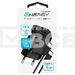 СЗУ Qumo Energy PD 20Вт (модель 0109), Type-C PD + USB-A QC3.0,+ кабель 1м. Type-C на Type-C, черный, фото2