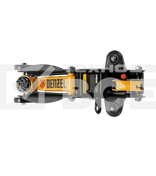 Домкрат гидравлический подкатной с фиксатором Denzel, 2 т, 130-330 мм 51153