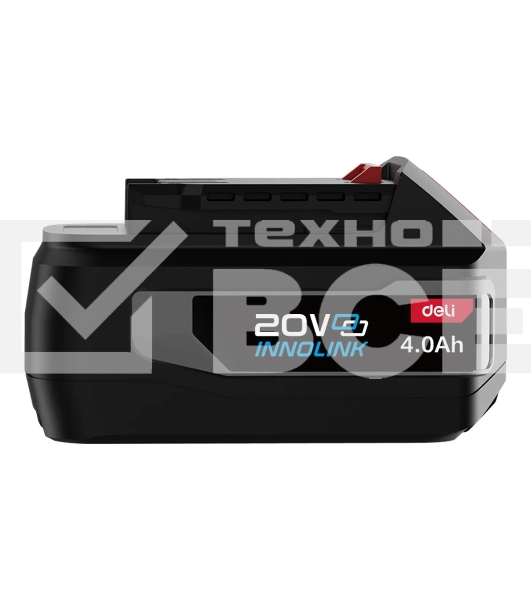 Набор аккумулятор и зарядное устройство Deli DE-CM20A4E (2АКБ 20V 4А*ч + ЗУ 2A, 20V)