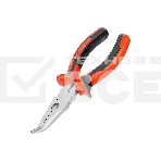 Длинногубцы Matrix 17420 NICKEL 160 мм, изогнутые никелированные, двухкомпонентные рукоятки, фото 1