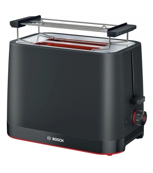 Тостер Bosch TAT3M123 чёрный, 2 слота