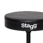 Стул для барабанщика STAGG DT-32 BK высота 50-63 см, 5 ступеней, диаметр сиденья 320 мм, стальная ось с резьбой и фиксатором, максимальная статичная нагрузка 150 кг, вес 3,1 кг, покрытие черный винил, отделка черная, фото2