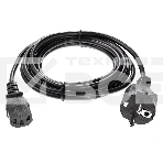 Кабель компьютер - розетка 3m 220V (Европейский стандарт) VCOM/TELECOM, фото2