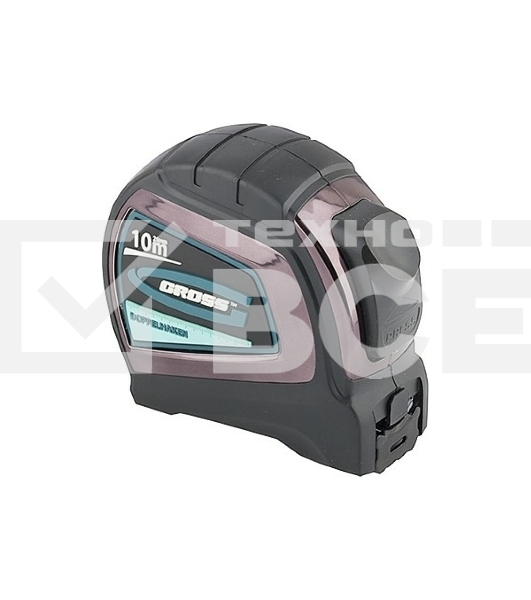 Рулетка Gross 31126''doppelhaken'' 10м x 25мм двухсторонний зацеп нейлон двуст. шкала автоматич