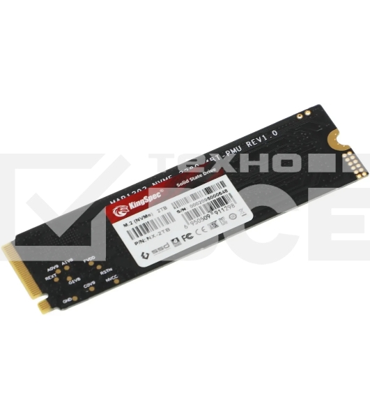 Накопитель SSD KingSpec NX-2TB, 2000GB, PCIe 3.0 x4, M.2 2280, NVMe, R/W 3400/3100