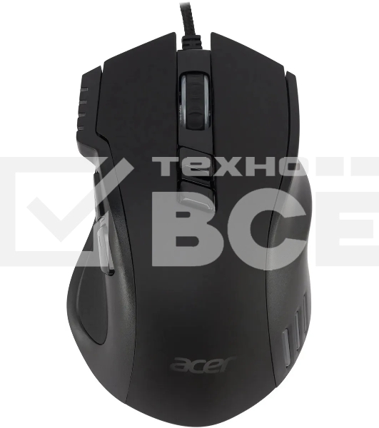 Мышь проводная Acer OMW150 черный, 4800 dpi, USB, кнопки - 8