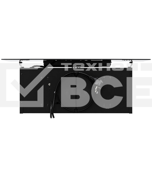 Вытяжка кухонная вертикальная Krona AURA 600 FRAME BLACK S черный с прозрачным кантом