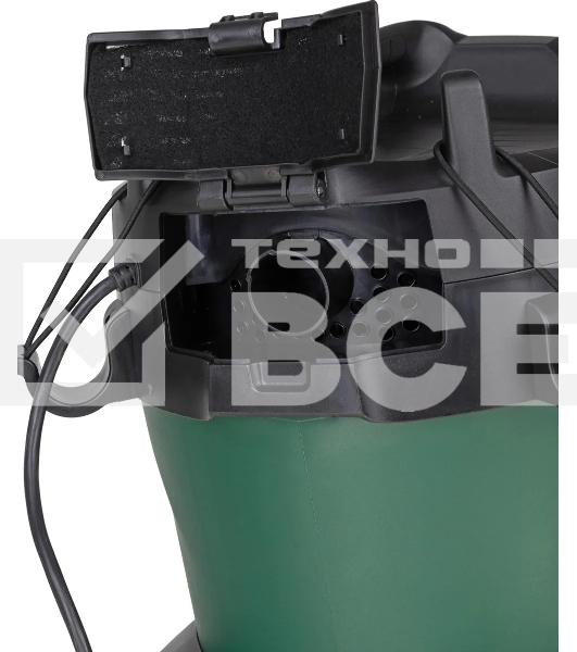 Строительный пылесос Bosch AdvancedVac20 зеленый, 300/1200 Вт, уборка сухая/влажная, пылесборник мешок/контейнер, 20 л