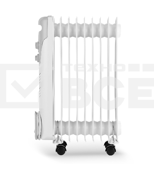 Масляный обогреватель Vitek VT-1709 W (9 секций) белый, 2000 Вт, 20 м2, термостат