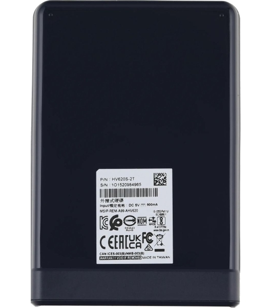 Внешний HDD 2.5' ADATA HV620S, 2TB, USB 3.2 Gen 1 Type-A, 5400 rpm, темно-синий