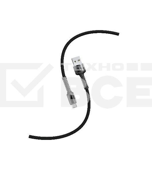 Кабель Smartbuy S26 MicroUSB черный.,3 А,QC,нейл.,1м