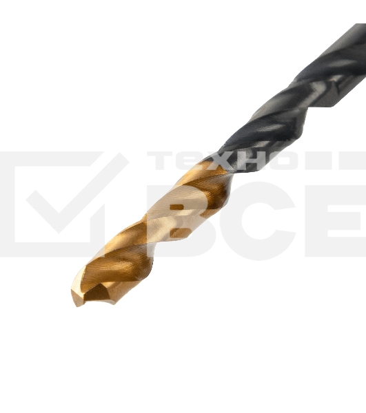 Сверло по металлу Denzel 4,5 мм, HSS-Tin, Golden Tip, 10 шт.