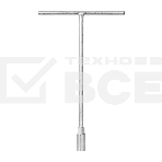 Торцевой ключ с Т-образной ручкой Deli DL12 12мм (размер 285х183 мм), фото 1