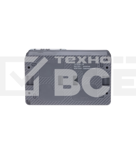 Блок ОП AtlasDesign Profi54 розетка 16А 250В с заземл. защ. шторки + 2-кл. выключатель 10А IP54 антрацит SchE