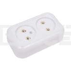 Розетка 2-м Кунцево ОП Валентина 10А IP20 РА10-382 бел. 5416, фото 1