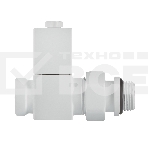 Набор дизайн-вентилей Royal Thermo CUBE, прямой (белый) 1/2