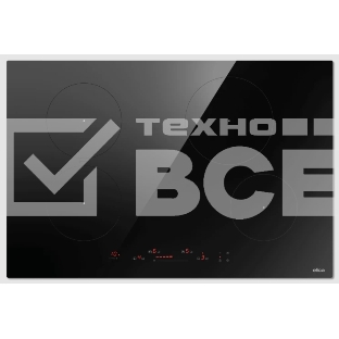 Индукционная варочная панель Elica, 80 см, слайдерное управление, 4 конфорки, таймер, режим подогрева, пауза, Bridge zone, защита от детей, черный