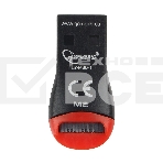 Кард-ридер Gembird FD2-MSD-1/черный-красный/Micro SD/SDHC/USB 2.0/пластик, фото 1