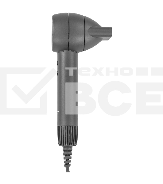 Фен Itel IHD-73 серый, 1300 Вт, компактный, ионизация