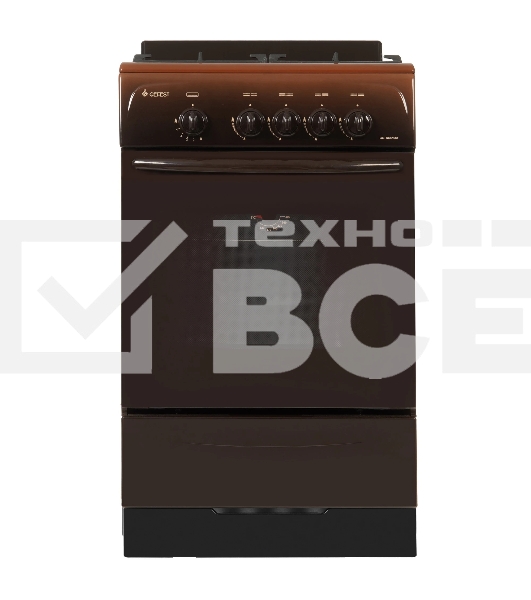 Плита газовая Gefest CG 50М02 К83 коричневый, конфорок 4 шт, духовка 42 л, 50 см x 85 см x 53 см