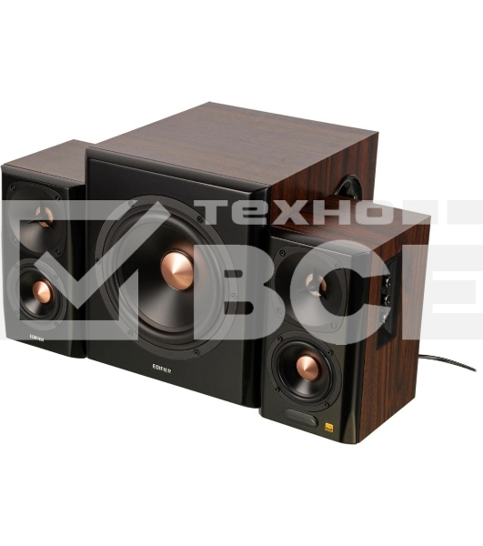 Колонки Edifier S360DB Brown (2.1,70W RMS, дерево, Bluetooth 4.1,ДУ)
