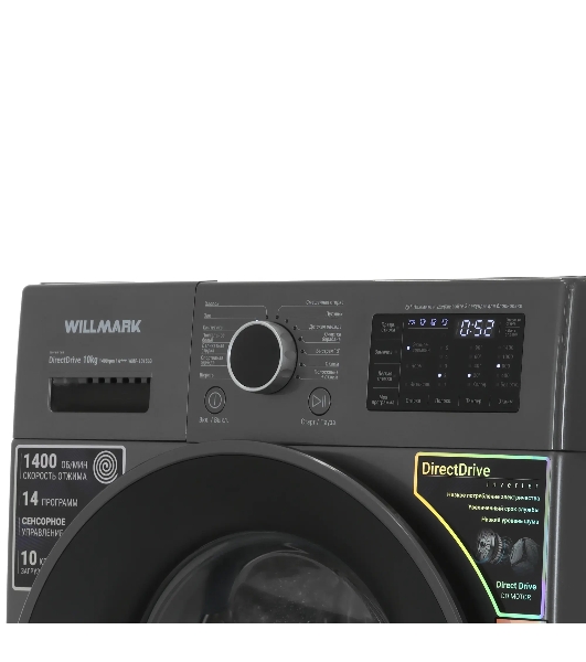 Стиральная машина Willmark WMF-1015LG графит, загрузка фронтальная 10кг, 1400 об/мин., класс: A+++