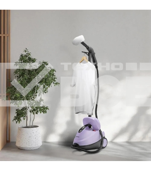 Пароочиститель напольный Kitfort КТ-9185 2000Вт черный/сиреневый