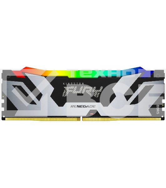Оперативная память Kingston Fury Renegade, DDR5, 16GB (1x16GB), 7200MHz, CL38, радиатор, RGB, черный