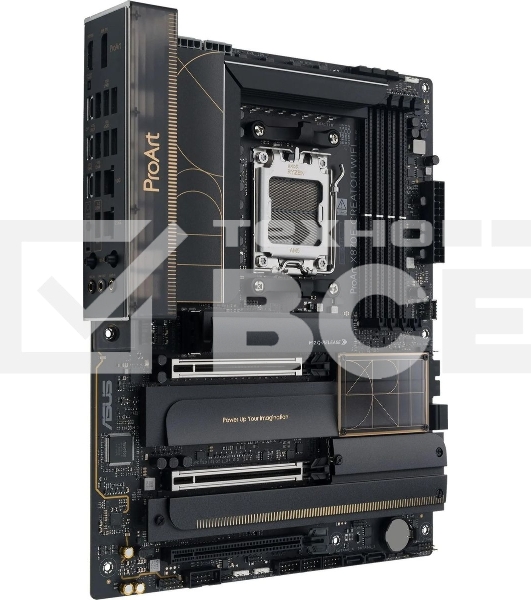 Материнская плата ASUS PROART X870E-CREATOR WIFI, AM5, AMD X870E, 4xDDR5, 4xSATA, 4xM.2, 2xPCIe 5.0 x16, 1xPCIe 4.0 x4, 2xUSB-C 40Gbps, 1xUSB-C 20Gbps, 7xUSB-A 10Gbps, 1xUSB-A 2.0, 1xDP (v1.4), 1xHDMI (v2.1), 1x10Gb LAN, 1x2.5Gb LAN, Wi-Fi 7, Bluetooth 5.