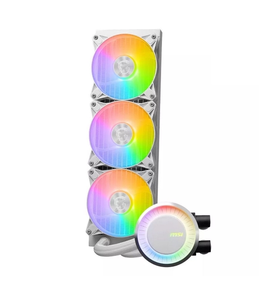 Жидкостная система охлаждения MSI MAG CORELIQUID E360 белый 3x ARGb Fan, ARGb Block, Color Box, Pallet packing