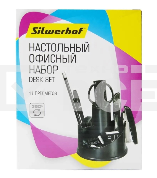 Настольный набор Silwerhof (12 предметов) пластик черный