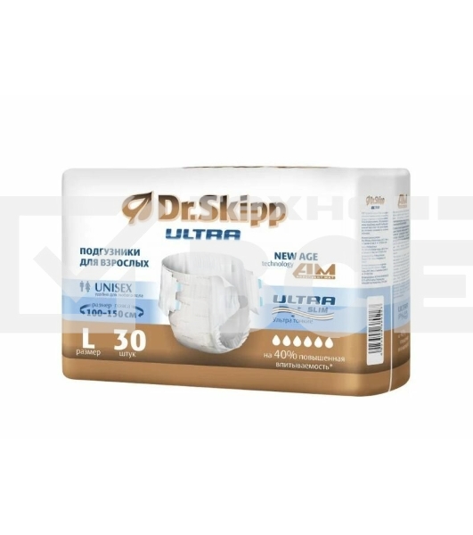 Подгузники для взрослых Dr.Skipp Ultra, р-р L, 30 шт., 8108