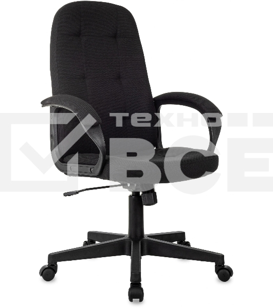 Кресло руководителя Бюрократ CH 002 Fabric 3C11 черный, крестов. пластик