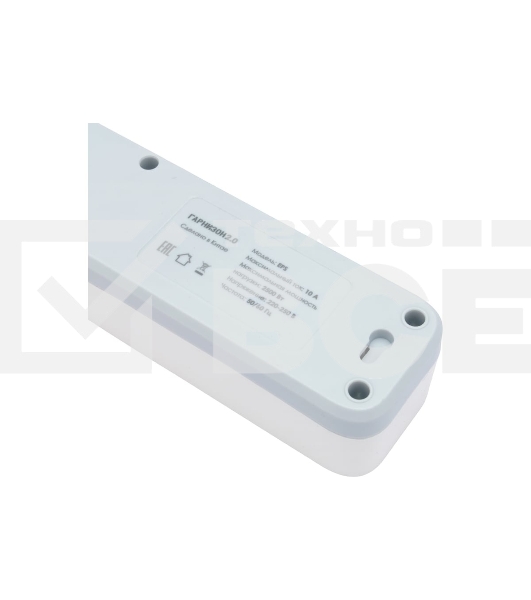 Сетевой фильтр Гарнизон 2.0 Мультипорт EPS-4-U3-W-2, 4 р, 10А, 3xUSB, 2м, ур.защиты 2+, белый, пакет