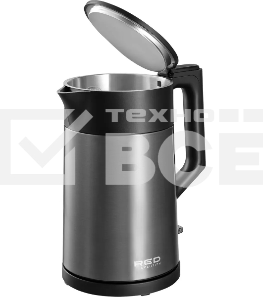 Чайник электрический Red Solution RK-M114 1.7л. 1500Вт черный/серый корпус: металл/пластик