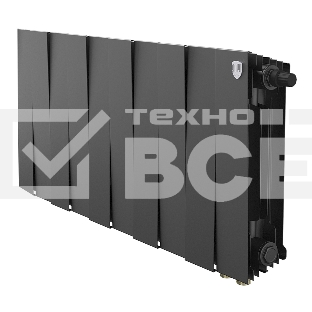 Радиатор биметаллический Royal Thermo PianoForte 300 черный VR80 - 10 секц.