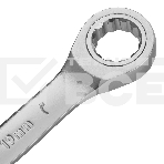 Набор ключей комбинированных трещоточных Denzel 6-19 мм, 12 шт., CrV, матовый хром 14722, фото3