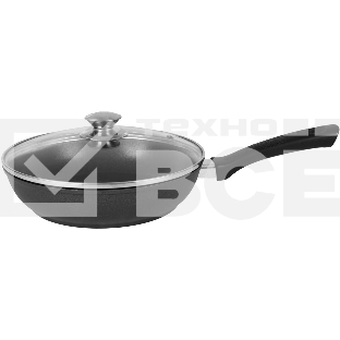 Сковорода Kukmara С269а 260/60-м с ручкой, со стекл.крышкой (с ут. дном) АП