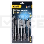 Набор перовых сверл по дереву 6 шт (10/12/16/18/20/25мм) Deli DH-MBZ006-ED1 длина 150мм, 1/4