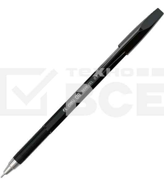 Набор ручек шариковых Deli Think EQ8-BK, черные чернила (12шт), линия 0.5мм